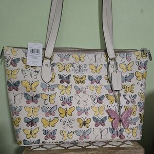 Coach Butterfly Tote Bag